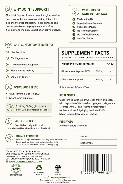 Joint Support | Glucosamine 500mg + Chondroitin 400mg